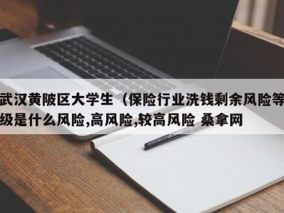 宁波武汉黄陂区大学生（保险行业洗钱剩余风险等级是什么风险,高风险,较高风险 桑拿网